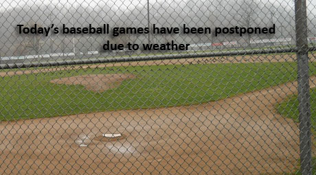 Baseball Came Postponed Due to Rain